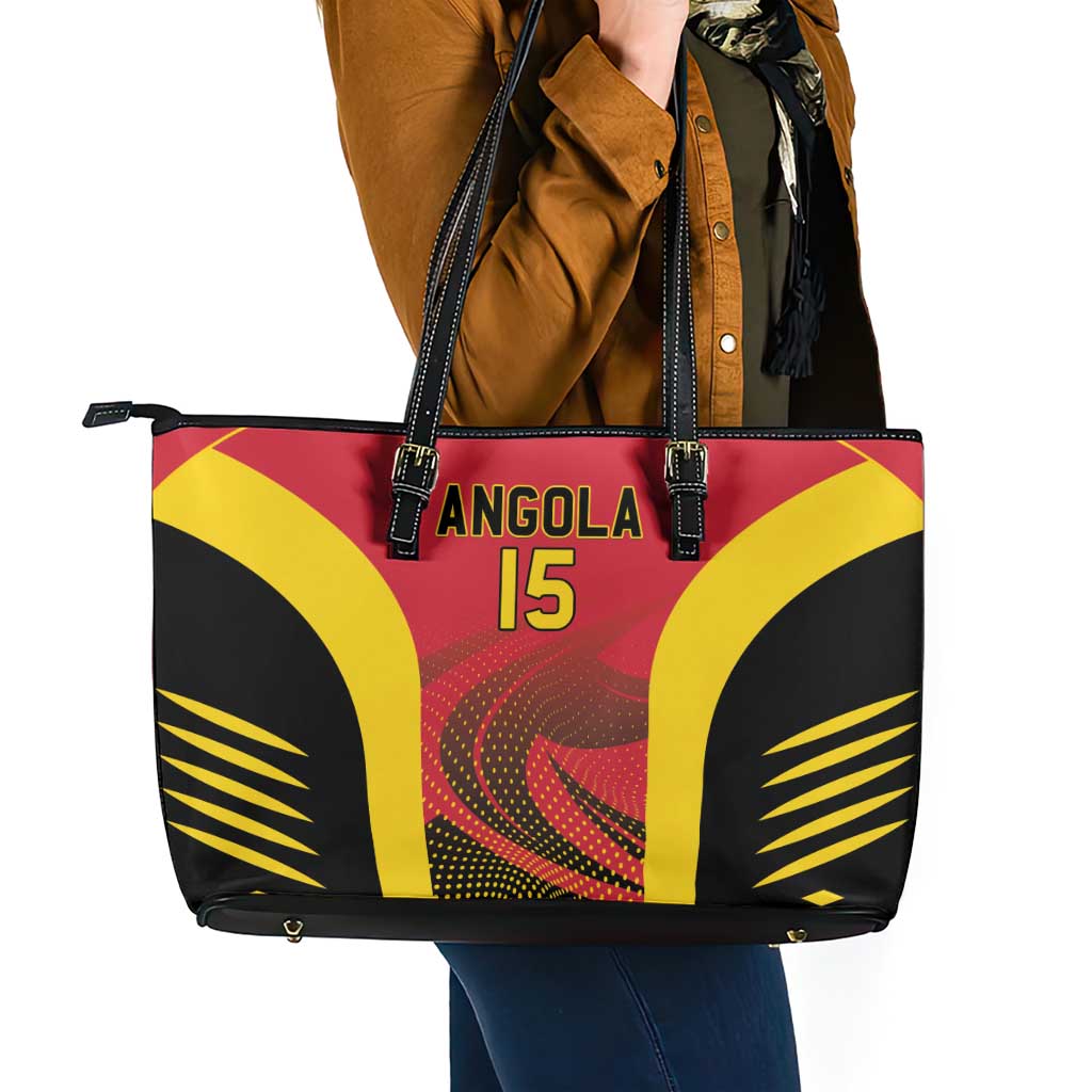 Angola Basketball Custom Leather Tote Bag Go Champions - Wonder Print Shop