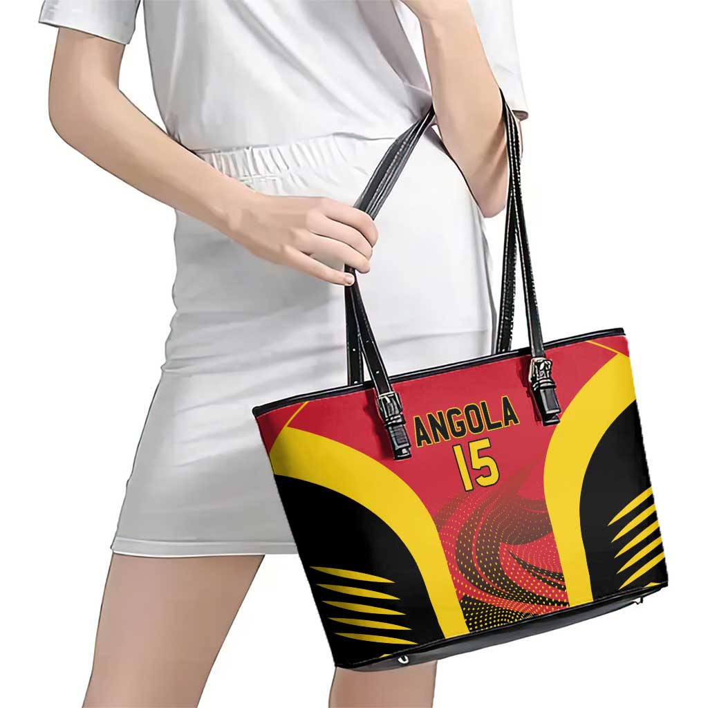Angola Basketball Custom Leather Tote Bag Go Champions - Wonder Print Shop