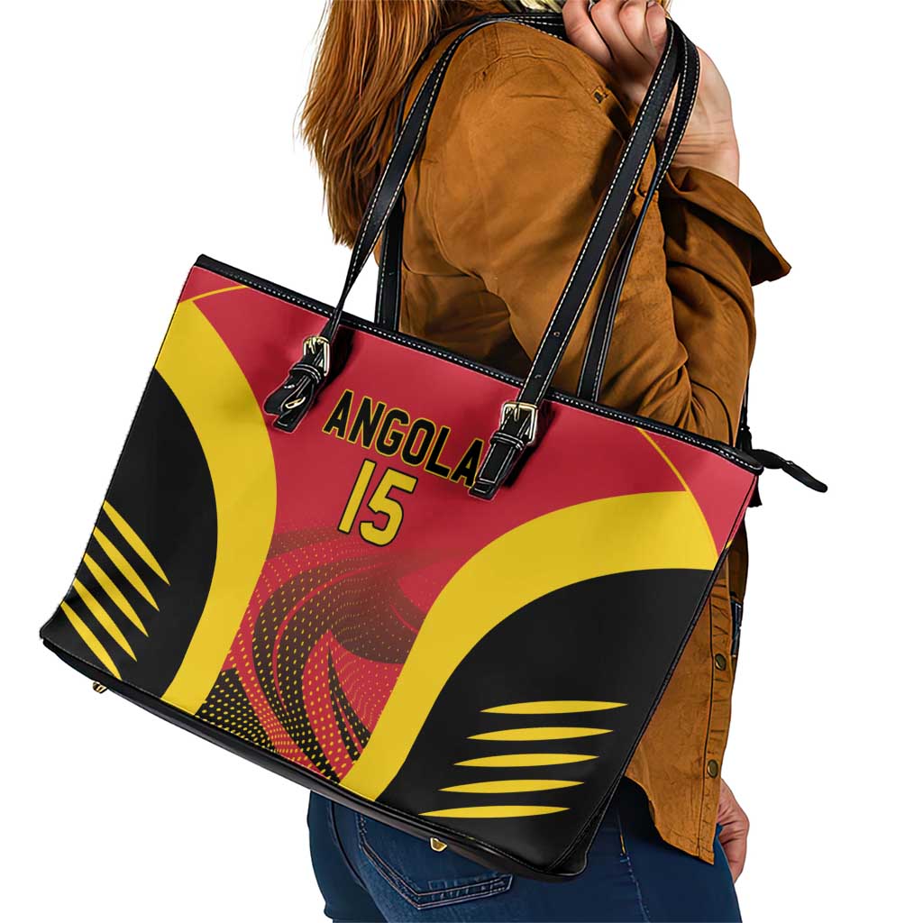 Angola Basketball Custom Leather Tote Bag Go Champions - Wonder Print Shop