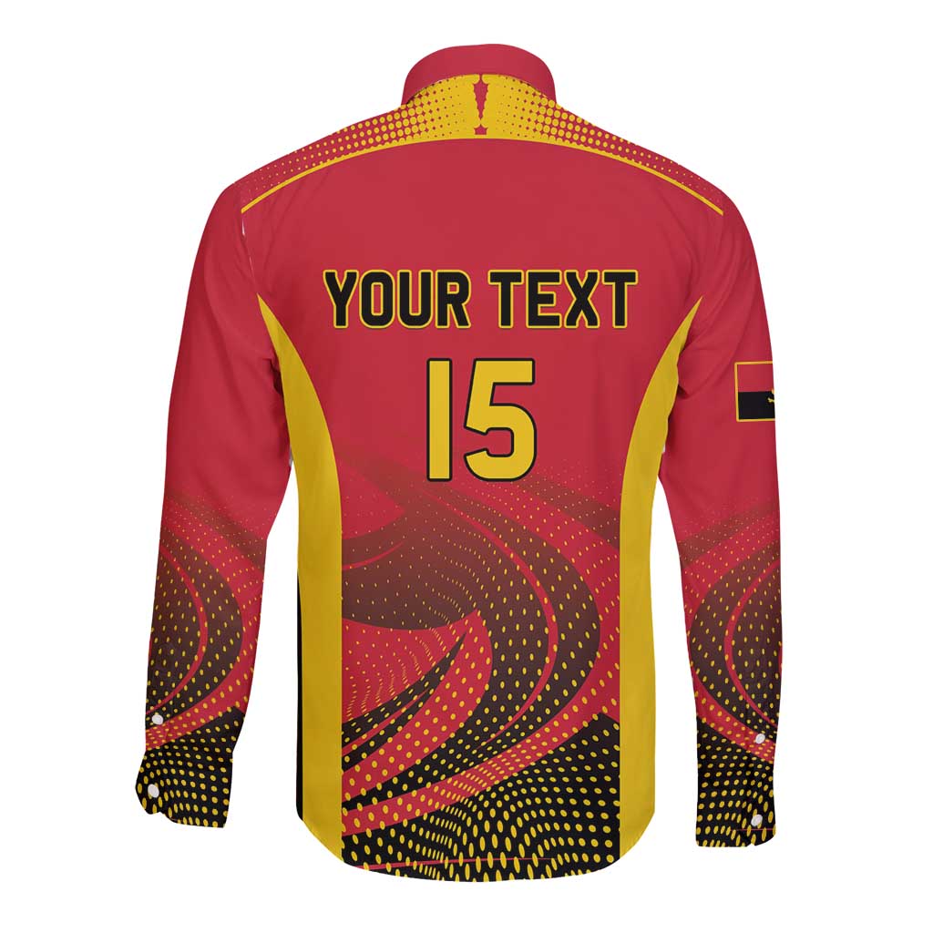 Angola Basketball Custom Long Sleeve Button Shirt Go Champions - Wonder Print Shop