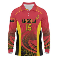 Angola Basketball Custom Long Sleeve Polo Shirt Go Champions - Wonder Print Shop