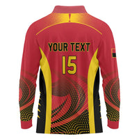 Angola Basketball Custom Long Sleeve Polo Shirt Go Champions - Wonder Print Shop