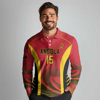 Angola Basketball Custom Long Sleeve Polo Shirt Go Champions - Wonder Print Shop