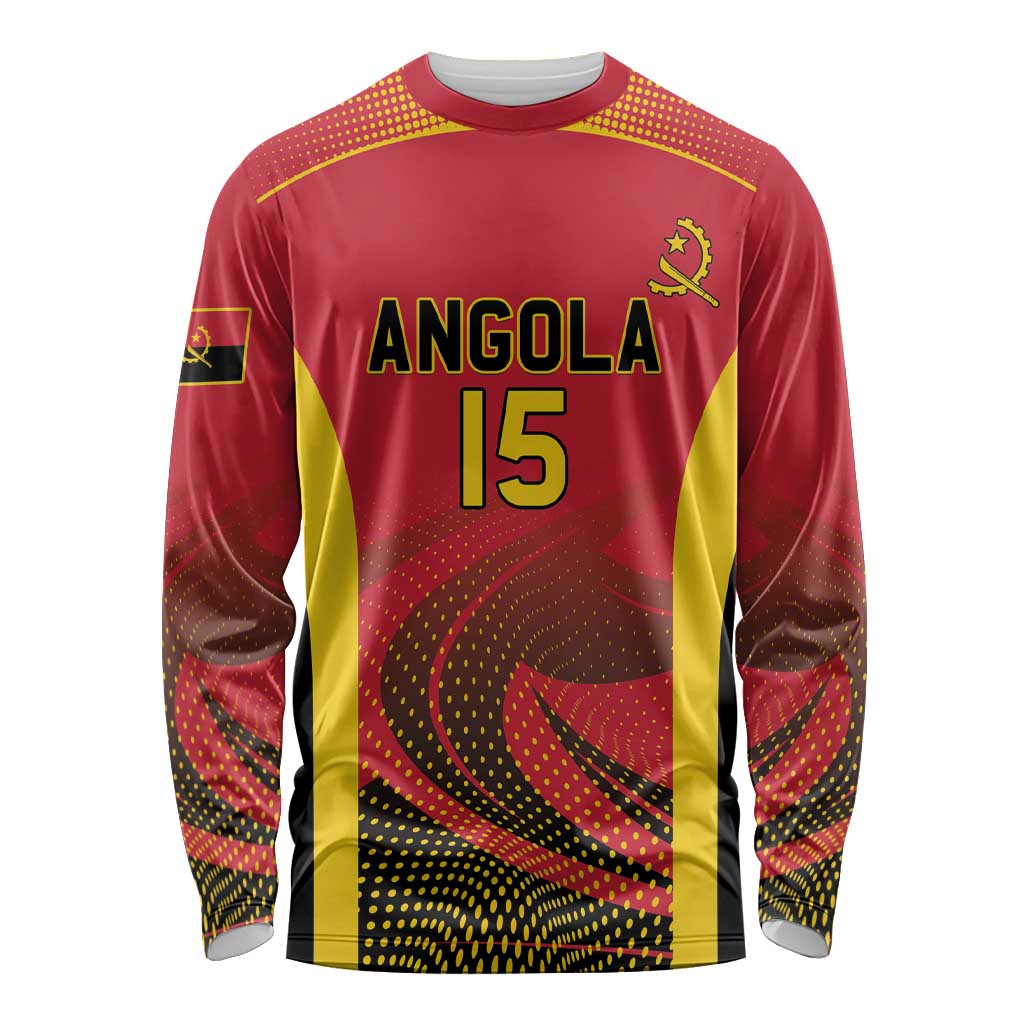 Angola Basketball Custom Long Sleeve Shirt Go Champions - Wonder Print Shop