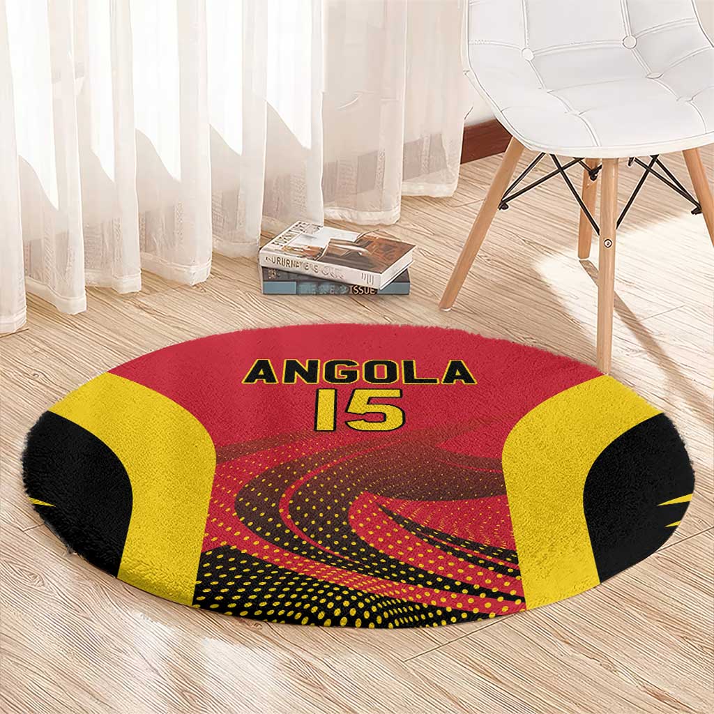 Angola Basketball Custom Round Carpet Go Champions - Wonder Print Shop
