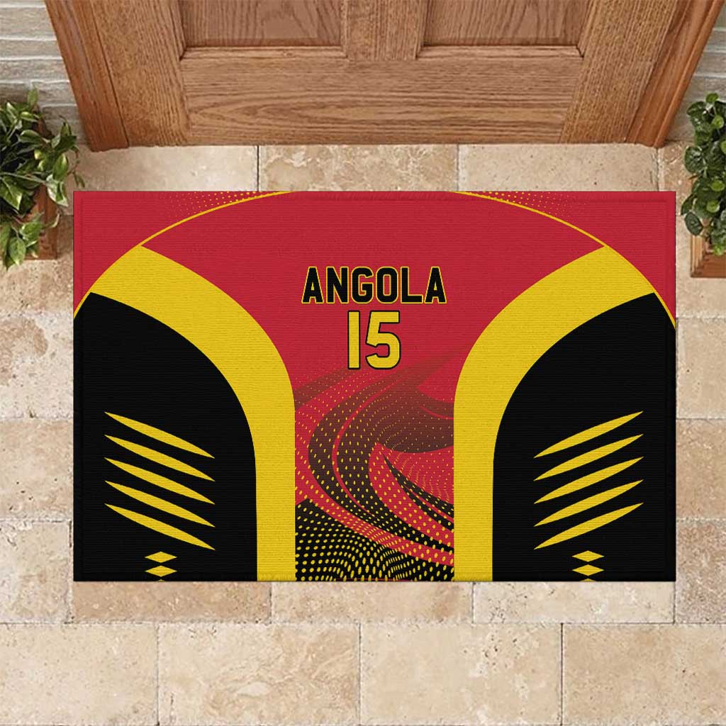 Angola Basketball Custom Rubber Doormat Go Champions - Wonder Print Shop