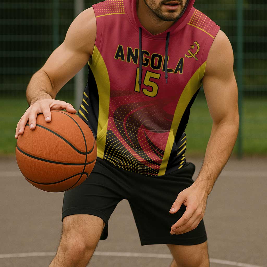 Angola Basketball Custom Sleeveless Hoodie Go Champions - Wonder Print Shop