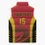 Angola Basketball Custom Sleeveless Puffer Jacket Go Champions - Wonder Print Shop
