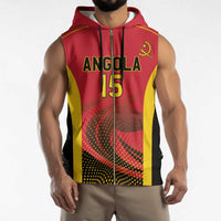 Angola Basketball Custom Sleeveless Zip Hoodie Go Champions - Wonder Print Shop