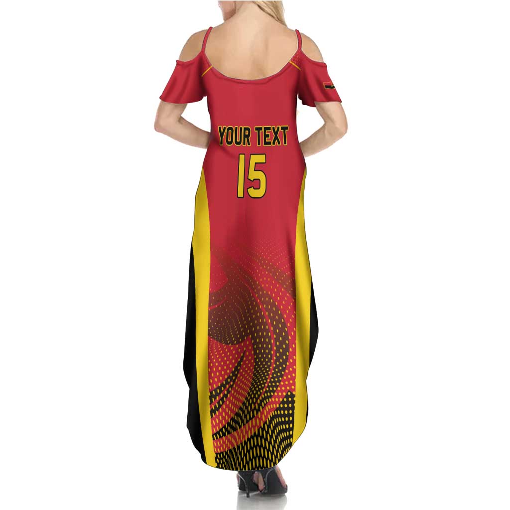 Angola Basketball Custom Summer Maxi Dress Go Champions - Wonder Print Shop