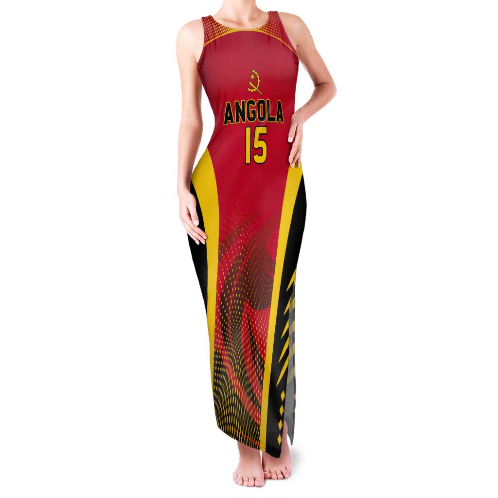 Angola Basketball Custom Tank Maxi Dress Go Champions - Wonder Print Shop