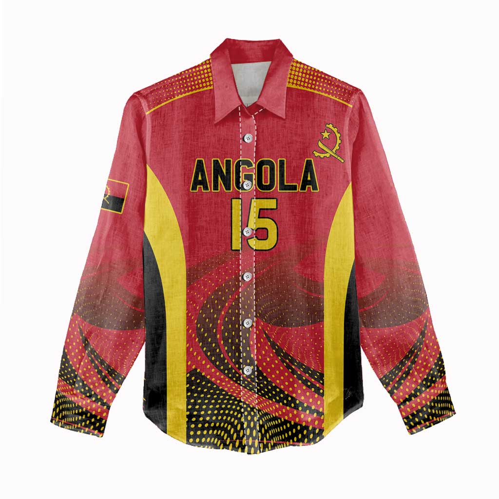 Angola Basketball Custom Women Casual Shirt Go Champions - Wonder Print Shop