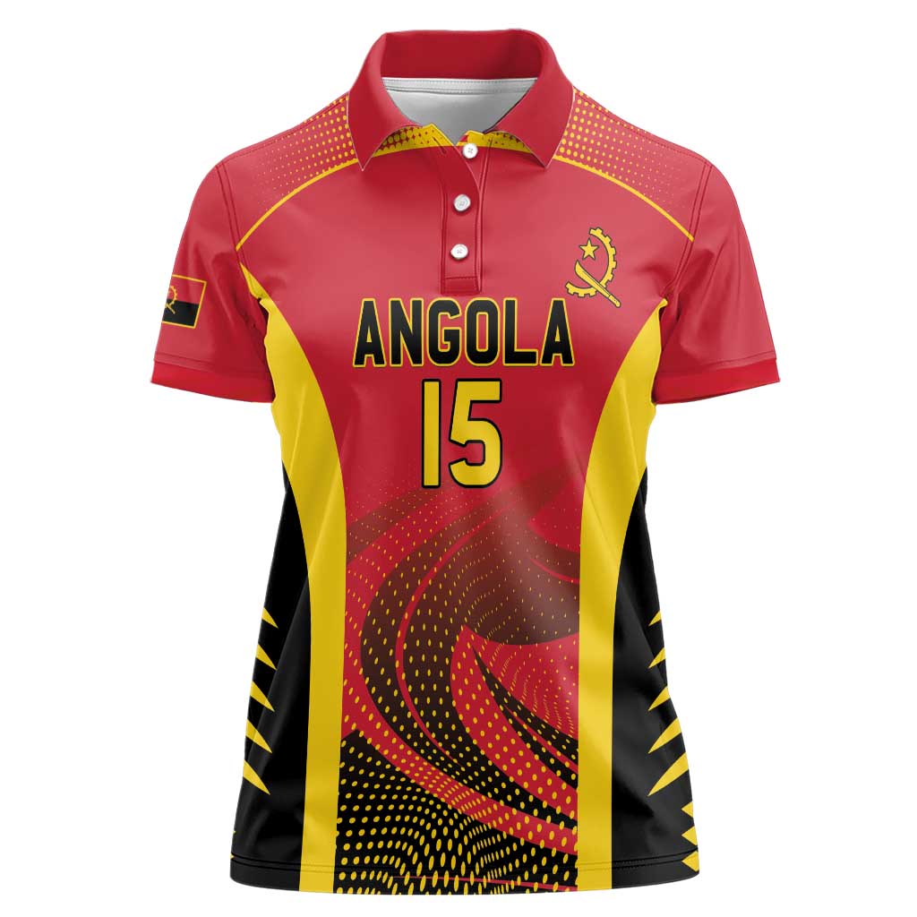 Angola Basketball Custom Women Polo Shirt Go Champions - Wonder Print Shop