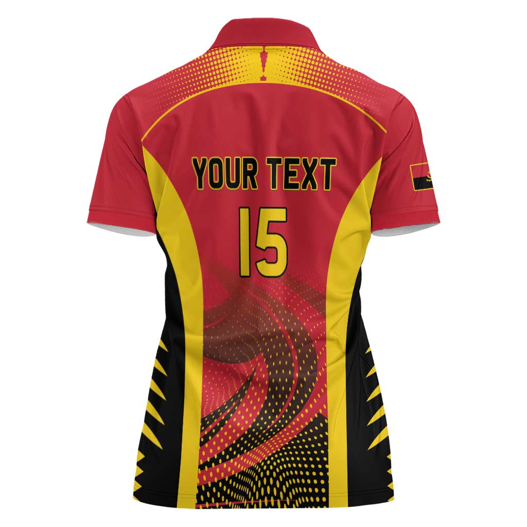 Angola Basketball Custom Women Polo Shirt Go Champions - Wonder Print Shop