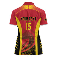 Angola Basketball Custom Women Polo Shirt Go Champions - Wonder Print Shop