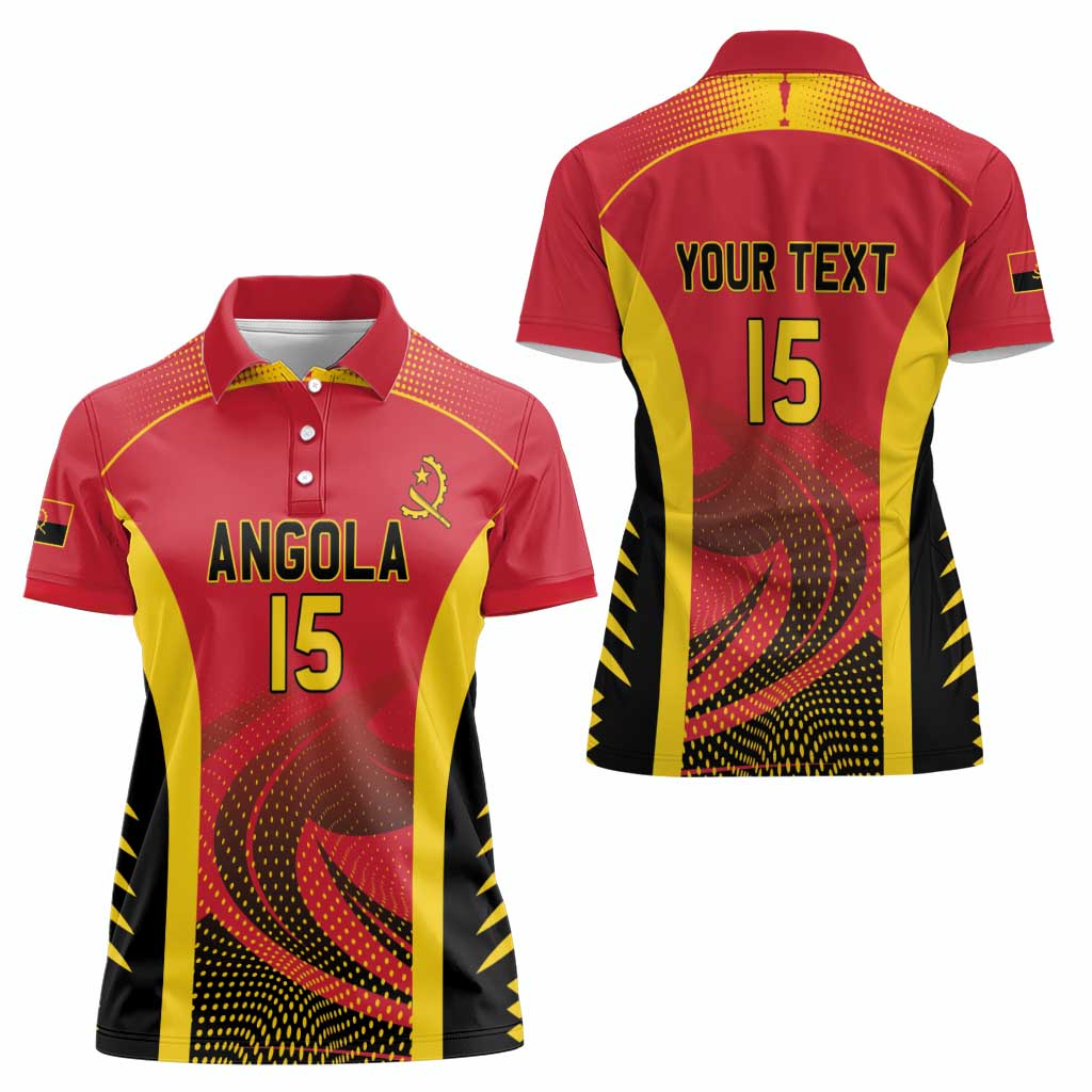Angola Basketball Custom Women Polo Shirt Go Champions - Wonder Print Shop