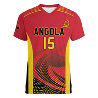 Angola Basketball Custom Women V-Neck T-Shirt Go Champions - Wonder Print Shop