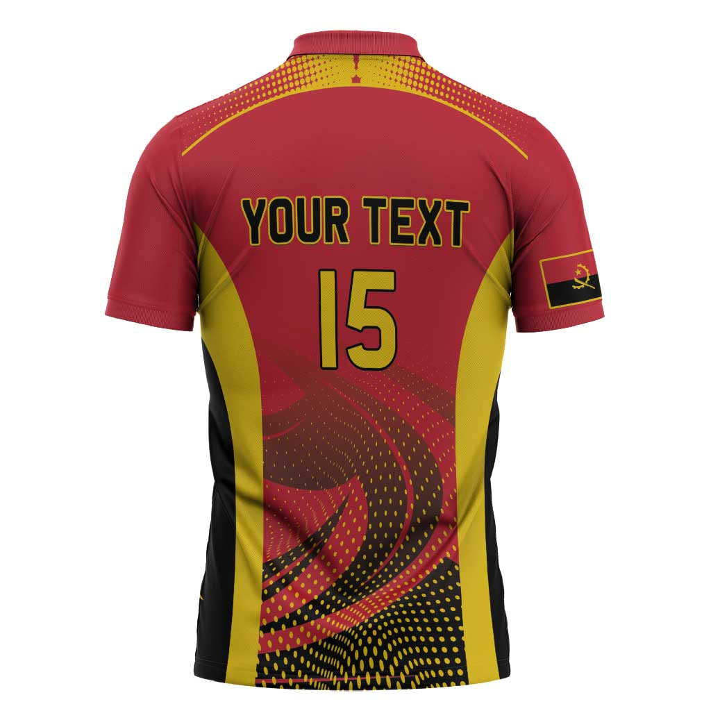 Angola Basketball Custom Zipper Polo Shirt Go Champions - Wonder Print Shop
