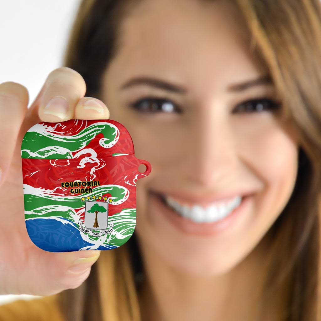 Equatorial Guinea Independence Day AirPods Case Coat Of Arms With Map - Wonder Print Shop
