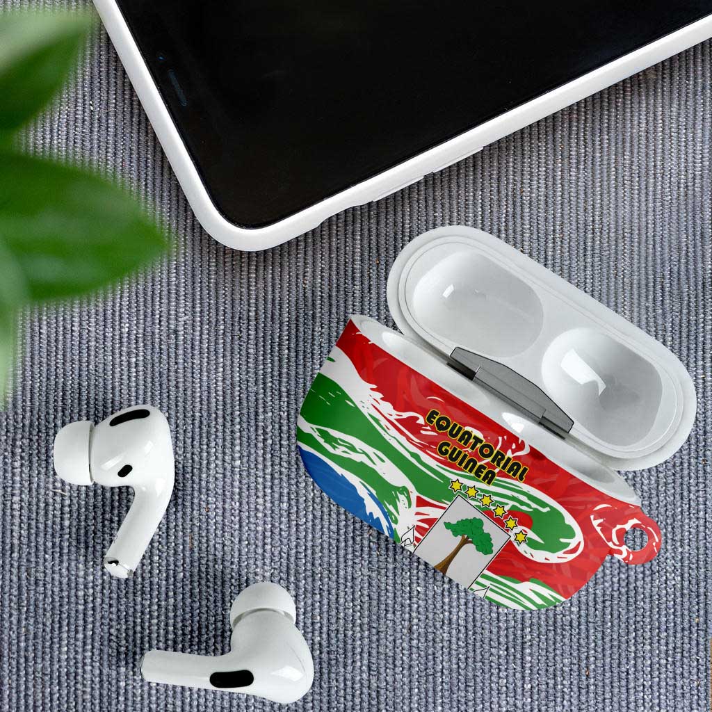 Equatorial Guinea Independence Day AirPods Case Coat Of Arms With Map - Wonder Print Shop