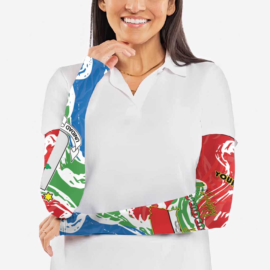 Equatorial Guinea Independence Day Arm Sleeves Coat Of Arms With Map - Wonder Print Shop