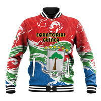 Personalized Equatorial Guinea Independence Day Baseball Jacket Coat Of Arms With Map - Wonder Print Shop