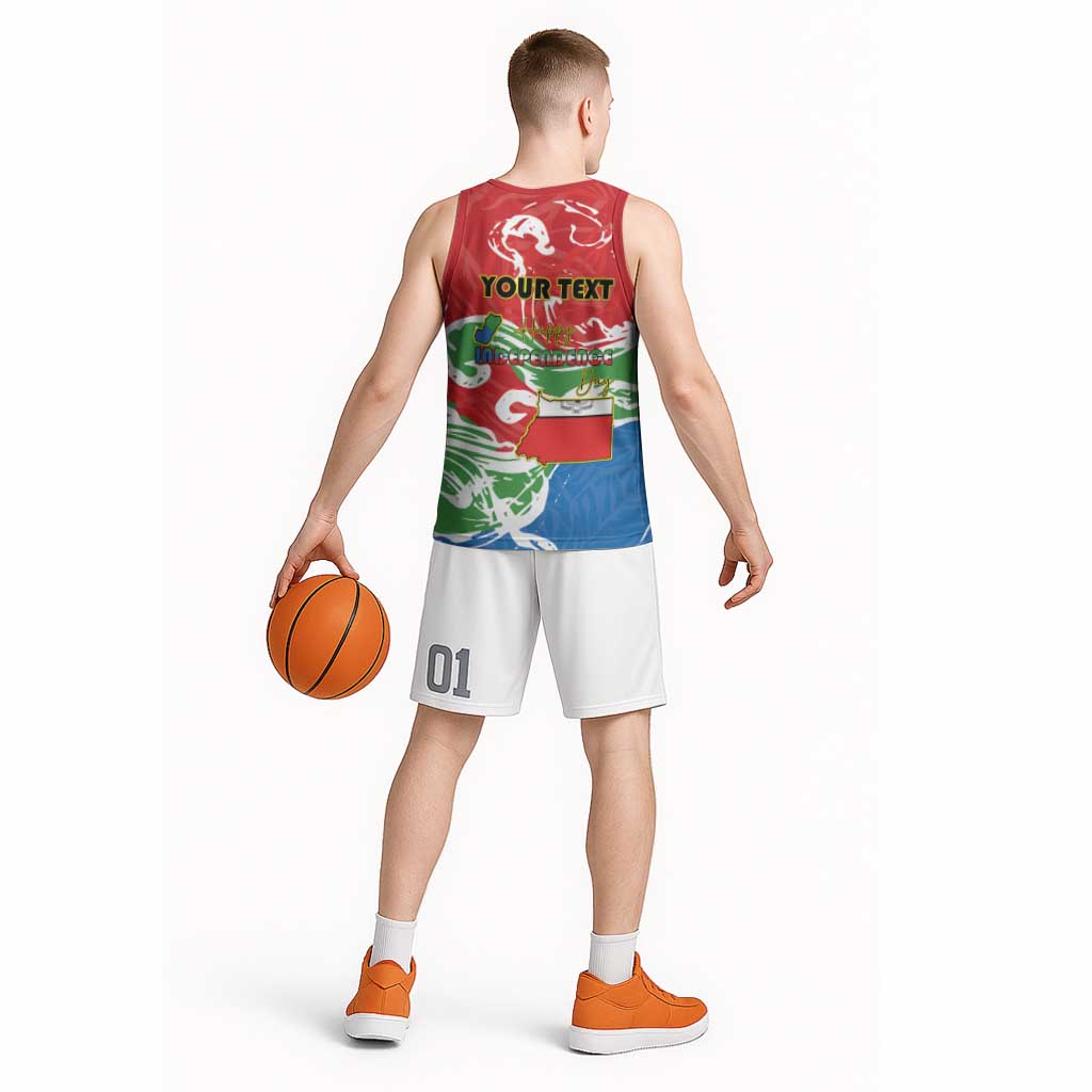 Personalized Equatorial Guinea Independence Day Basketball Jersey Coat Of Arms With Map - Wonder Print Shop