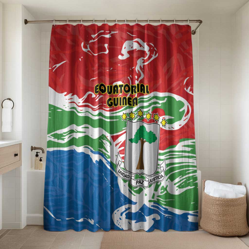 Equatorial Guinea Independence Day Bathroom Set Coat Of Arms With Map - Wonder Print Shop