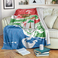 Equatorial Guinea Independence Day Blanket Coat Of Arms With Map - Wonder Print Shop