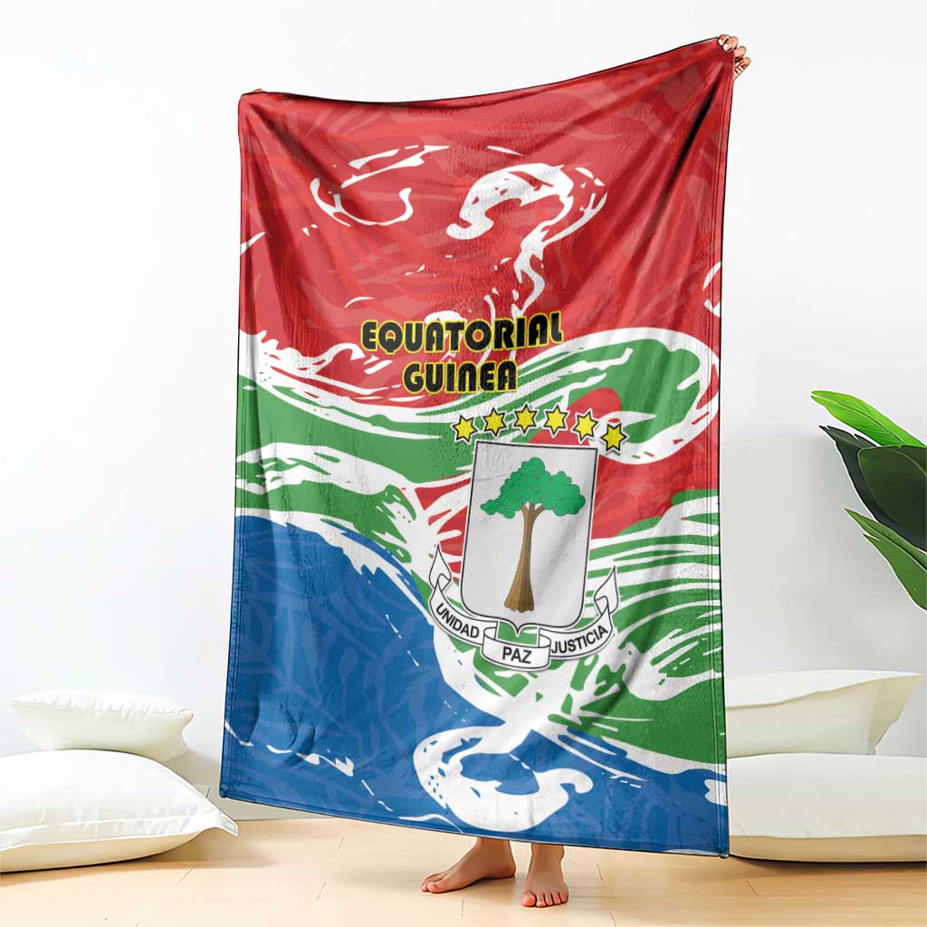 Equatorial Guinea Independence Day Blanket Coat Of Arms With Map - Wonder Print Shop