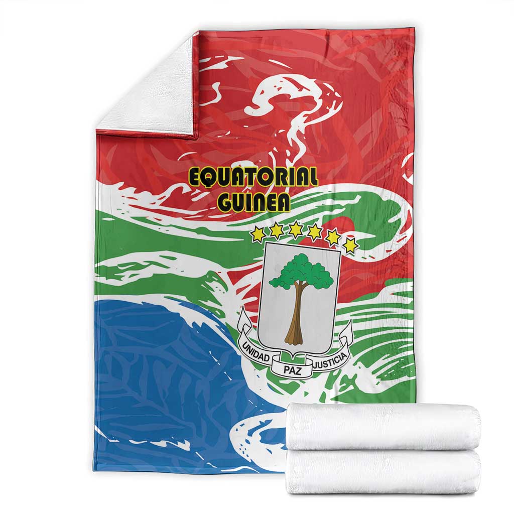 Equatorial Guinea Independence Day Blanket Coat Of Arms With Map - Wonder Print Shop
