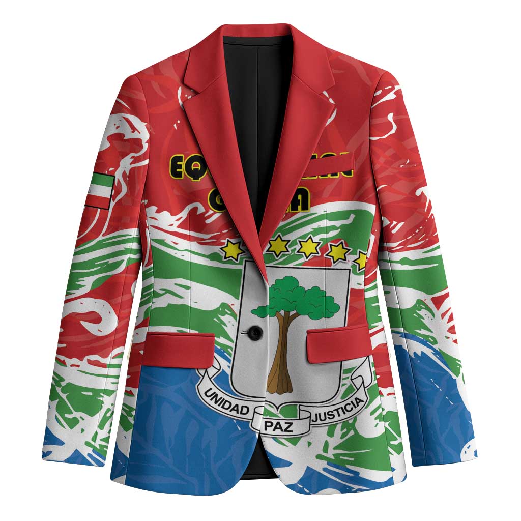 Personalized Equatorial Guinea Independence Day Blazer Coat Of Arms With Map - Wonder Print Shop