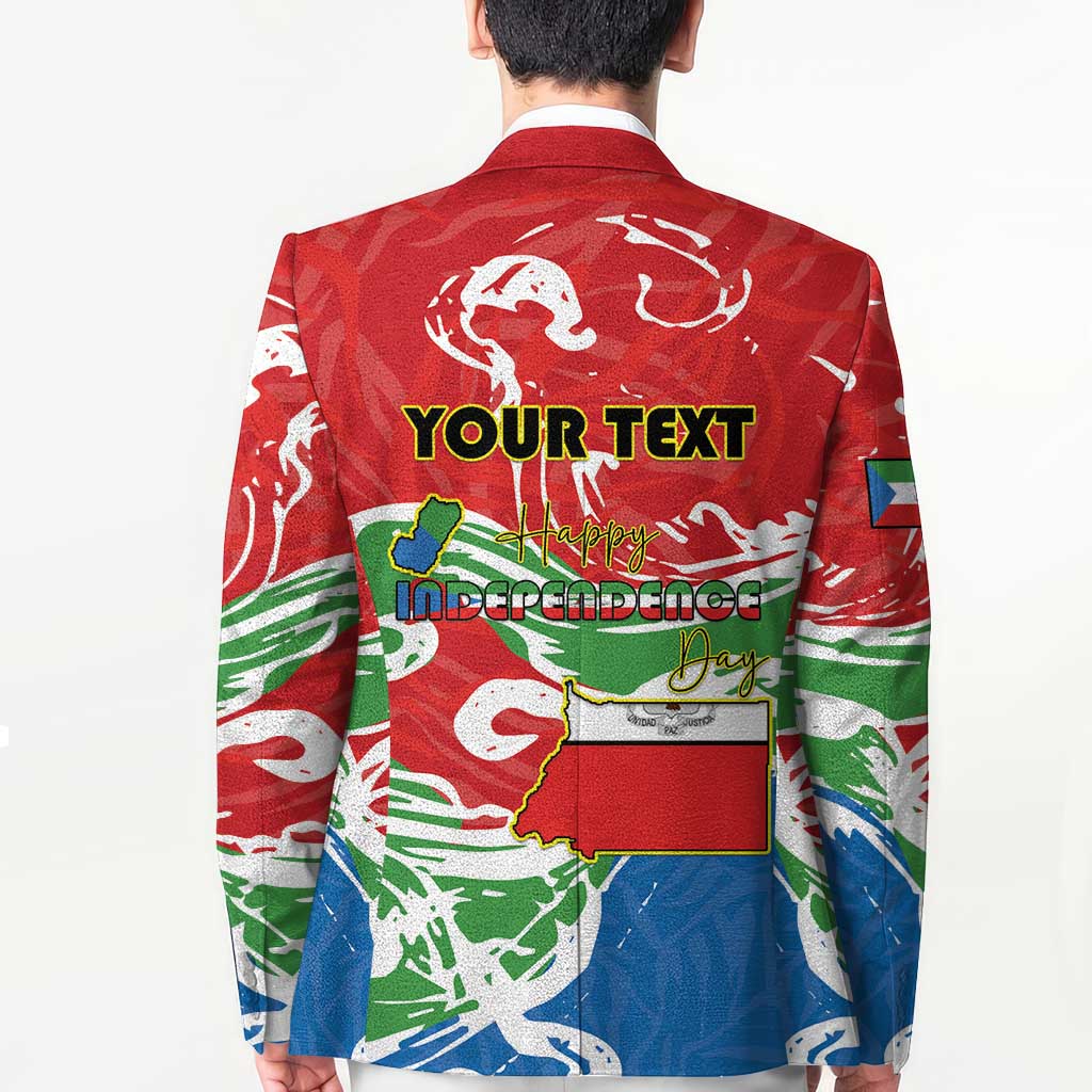 Personalized Equatorial Guinea Independence Day Blazer Coat Of Arms With Map - Wonder Print Shop