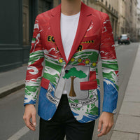 Personalized Equatorial Guinea Independence Day Blazer Coat Of Arms With Map - Wonder Print Shop