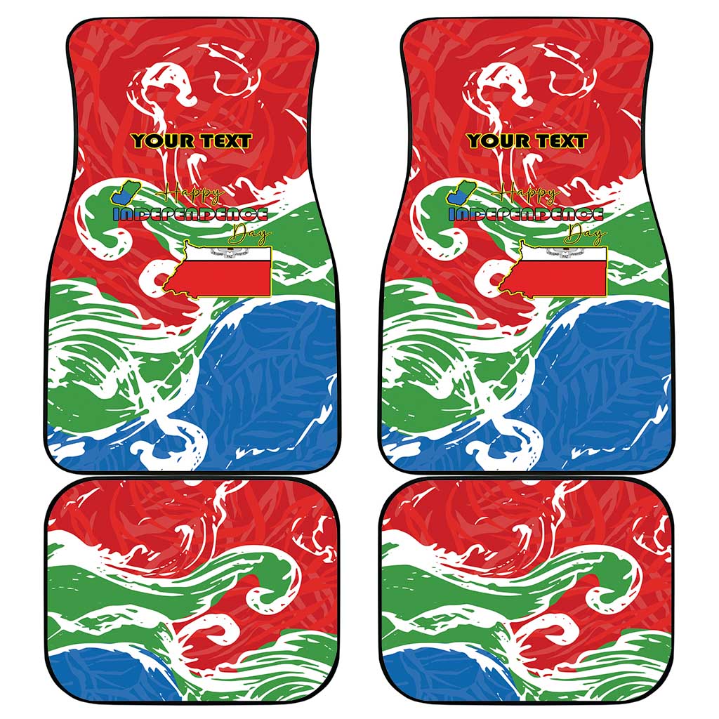 Equatorial Guinea Independence Day Car Mats Coat Of Arms With Map - Wonder Print Shop