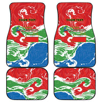 Equatorial Guinea Independence Day Car Mats Coat Of Arms With Map - Wonder Print Shop