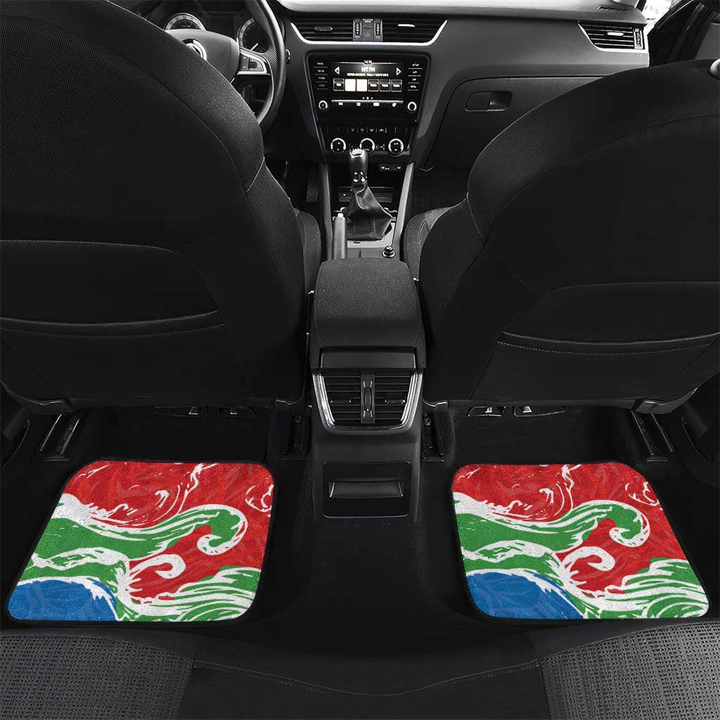 Equatorial Guinea Independence Day Car Mats Coat Of Arms With Map - Wonder Print Shop