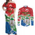 Personalized Equatorial Guinea Independence Day Couples Matching Off Shoulder Maxi Dress and Long Sleeve Button Shirt Coat Of Arms With Map - Wonder Print Shop