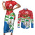 Personalized Equatorial Guinea Independence Day Couples Matching Short Sleeve Bodycon Dress and Long Sleeve Button Shirt Coat Of Arms With Map - Wonder Print Shop