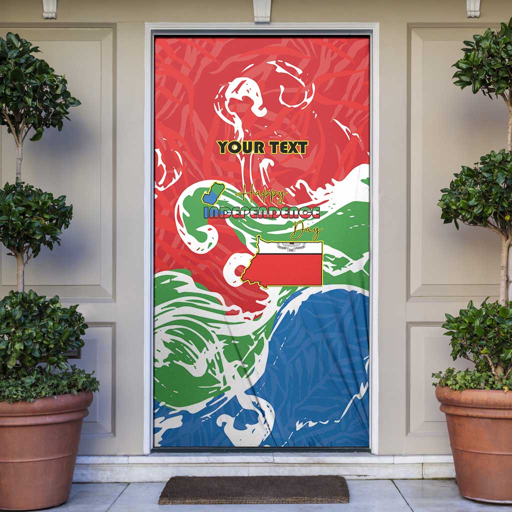 Equatorial Guinea Independence Day Door Cover Coat Of Arms With Map - Wonder Print Shop