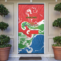 Equatorial Guinea Independence Day Door Cover Coat Of Arms With Map - Wonder Print Shop