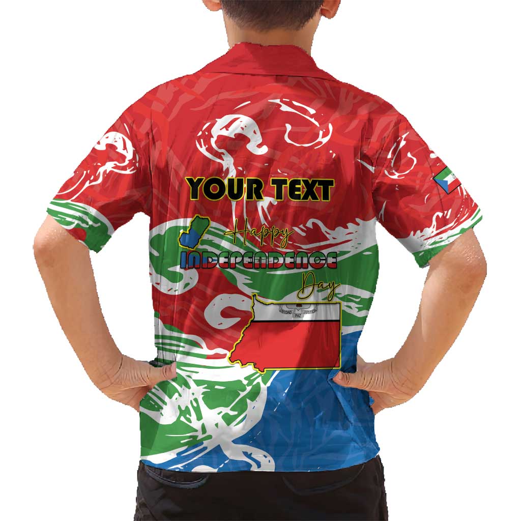 Personalized Equatorial Guinea Independence Day Family Matching Long Sleeve Bodycon Dress and Hawaiian Shirt Coat Of Arms With Map - Wonder Print Shop