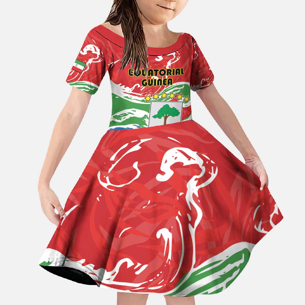 Personalized Equatorial Guinea Independence Day Family Matching Long Sleeve Bodycon Dress and Hawaiian Shirt Coat Of Arms With Map - Wonder Print Shop