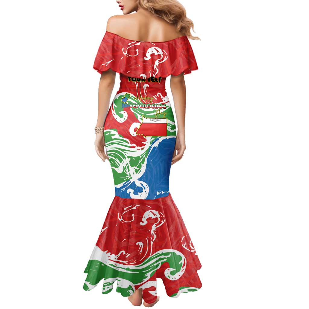 Personalized Equatorial Guinea Independence Day Family Matching Mermaid Dress and Hawaiian Shirt Coat Of Arms With Map - Wonder Print Shop