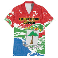 Personalized Equatorial Guinea Independence Day Family Matching Puletasi and Hawaiian Shirt Coat Of Arms With Map - Wonder Print Shop