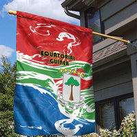 Equatorial Guinea Independence Day Garden Flag Coat Of Arms With Map - Wonder Print Shop