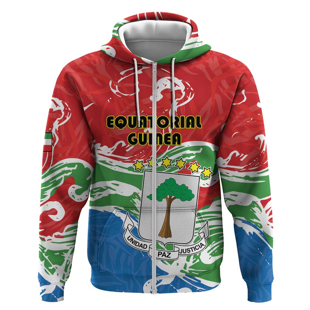 Personalized Equatorial Guinea Independence Day Hoodie Coat Of Arms With Map - Wonder Print Shop
