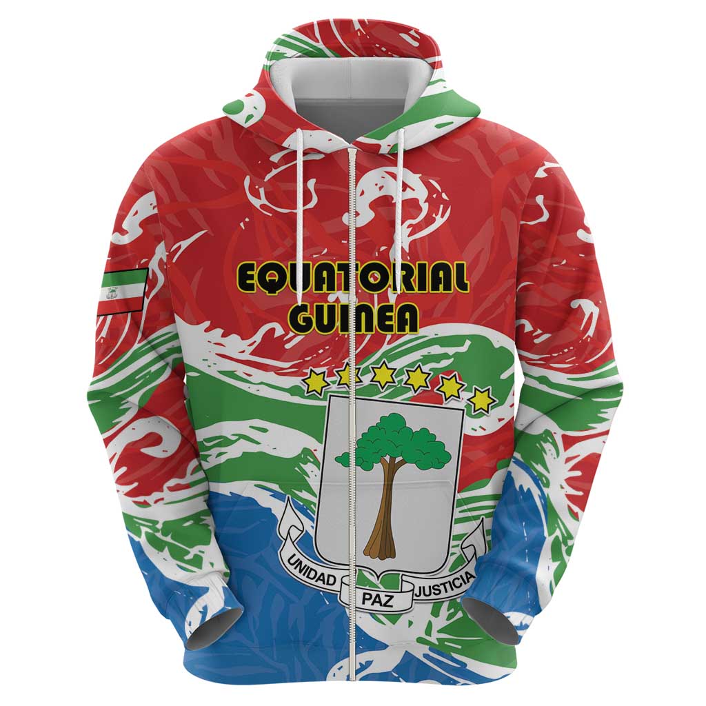 Personalized Equatorial Guinea Independence Day Hoodie Coat Of Arms With Map - Wonder Print Shop