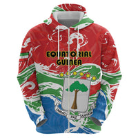 Personalized Equatorial Guinea Independence Day Hoodie Coat Of Arms With Map - Wonder Print Shop