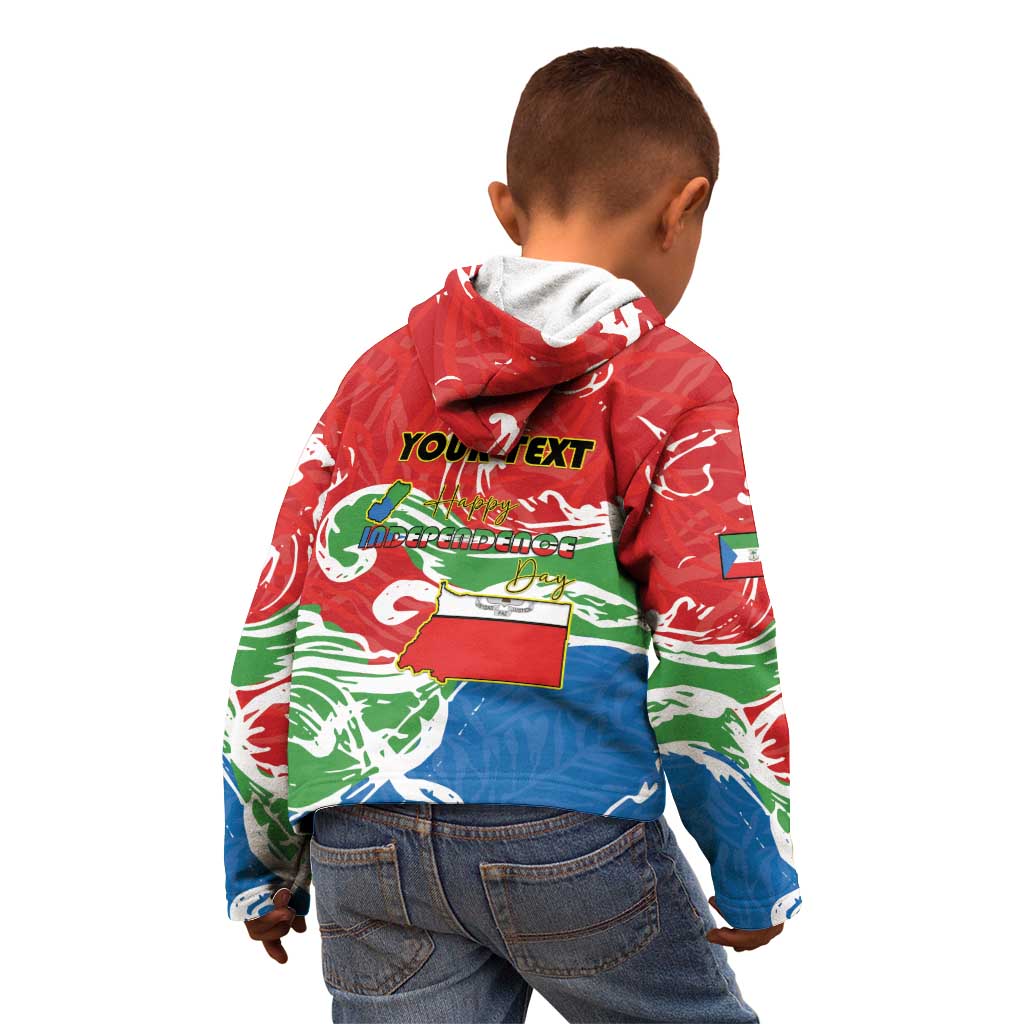 Personalized Equatorial Guinea Independence Day Kid Hoodie Coat Of Arms With Map - Wonder Print Shop